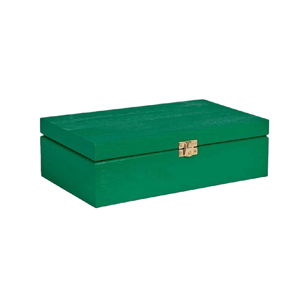 Boîte de rangement en bois avec couvercle - 30 x 15 x 10