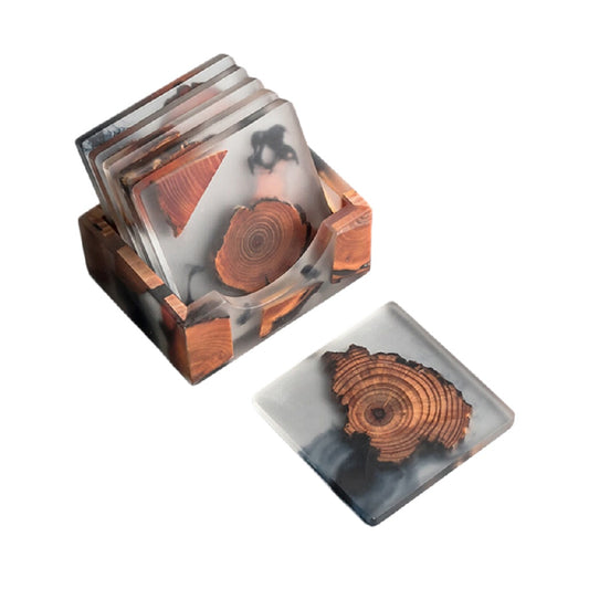 Sous-verres en résine époxy pour protection de meubles - 10 x 10 x 2